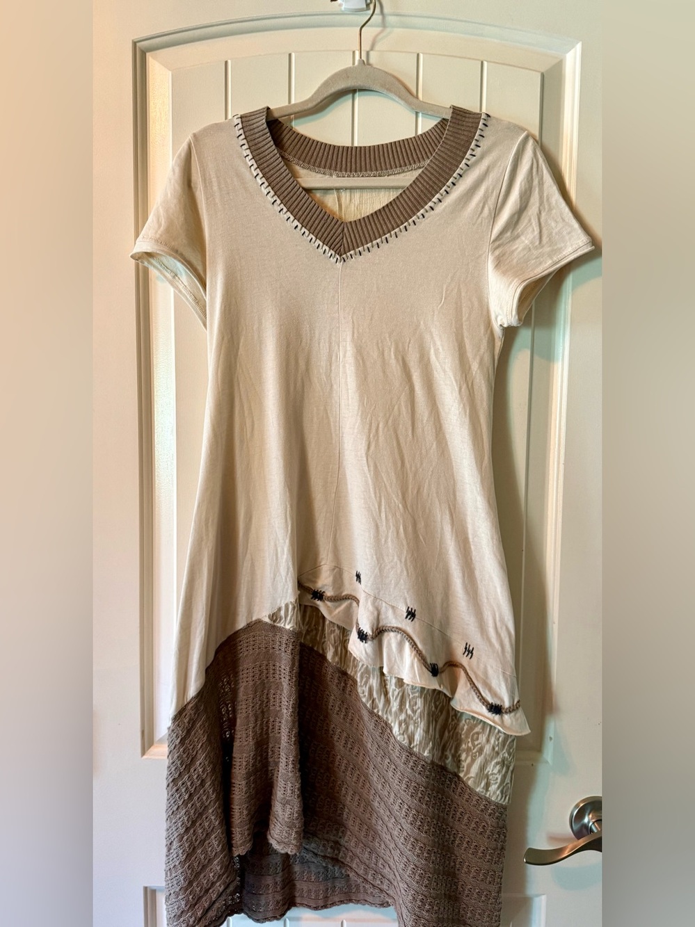 Angels Never Die mixed media dress. Wearable art. Cotton.